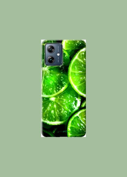 Чехол на Motorola Moto G54 Power Зеленые дольки лимона "852u-3897-2448" Endorphone (351851857)