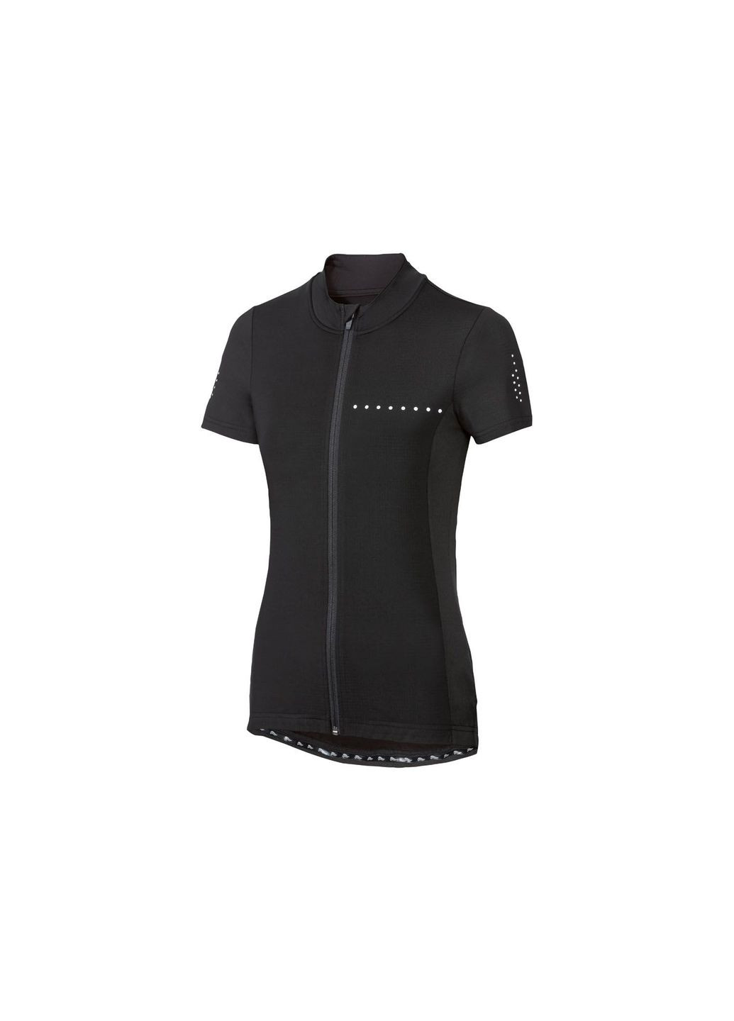 Черная велосипедная футболка на молнии для женщины 359147 Crivit