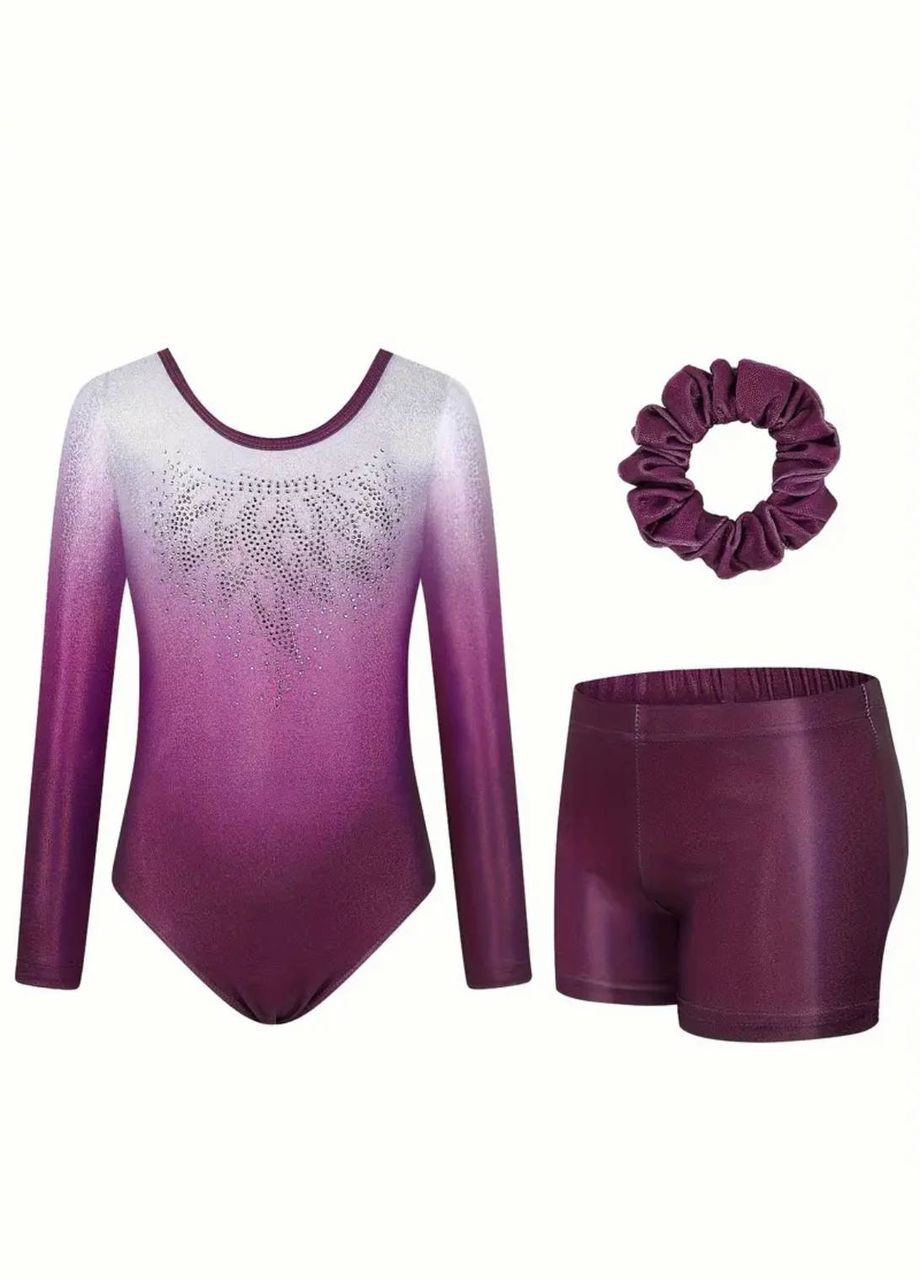 Фіолетовий демісезонний гімнастичний купальник No Brand