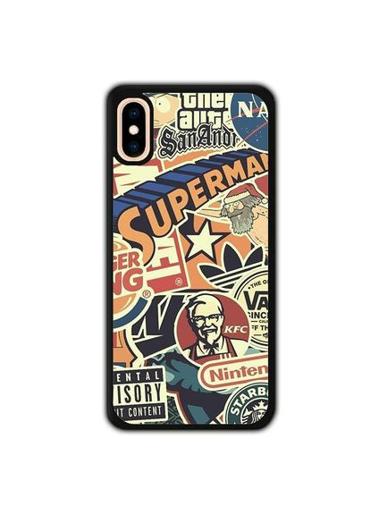 Чехол для Apple Iphone XS MAX Superman Черный No Brand (302084136)