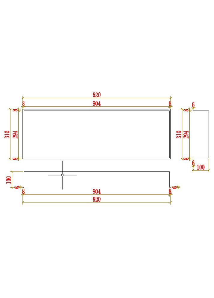 Полка в ванную встроена горизонтальная бронзовая . Nett YBr-92 (352730059)