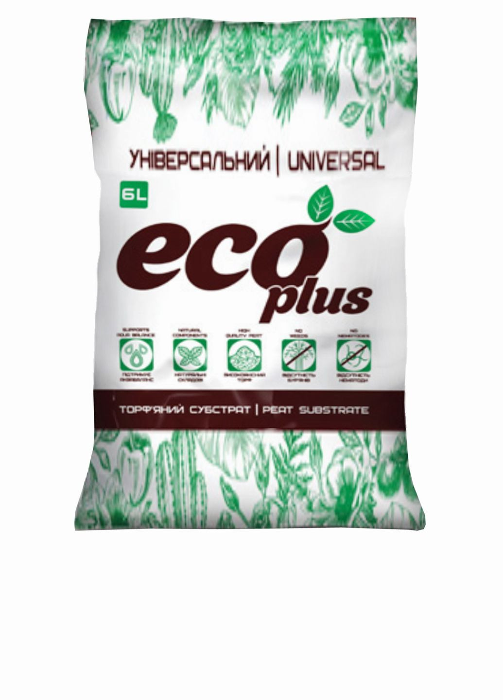 Грунт універсальний 6л ECO PLUS No Brand (331903074)