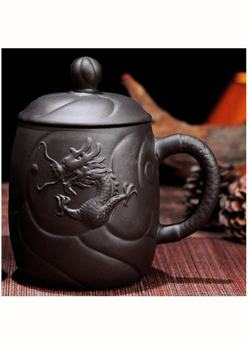 Чашка ісин "Парячий дракон" чорна 400мл. 430г 9200244 Tea Star (285119970)