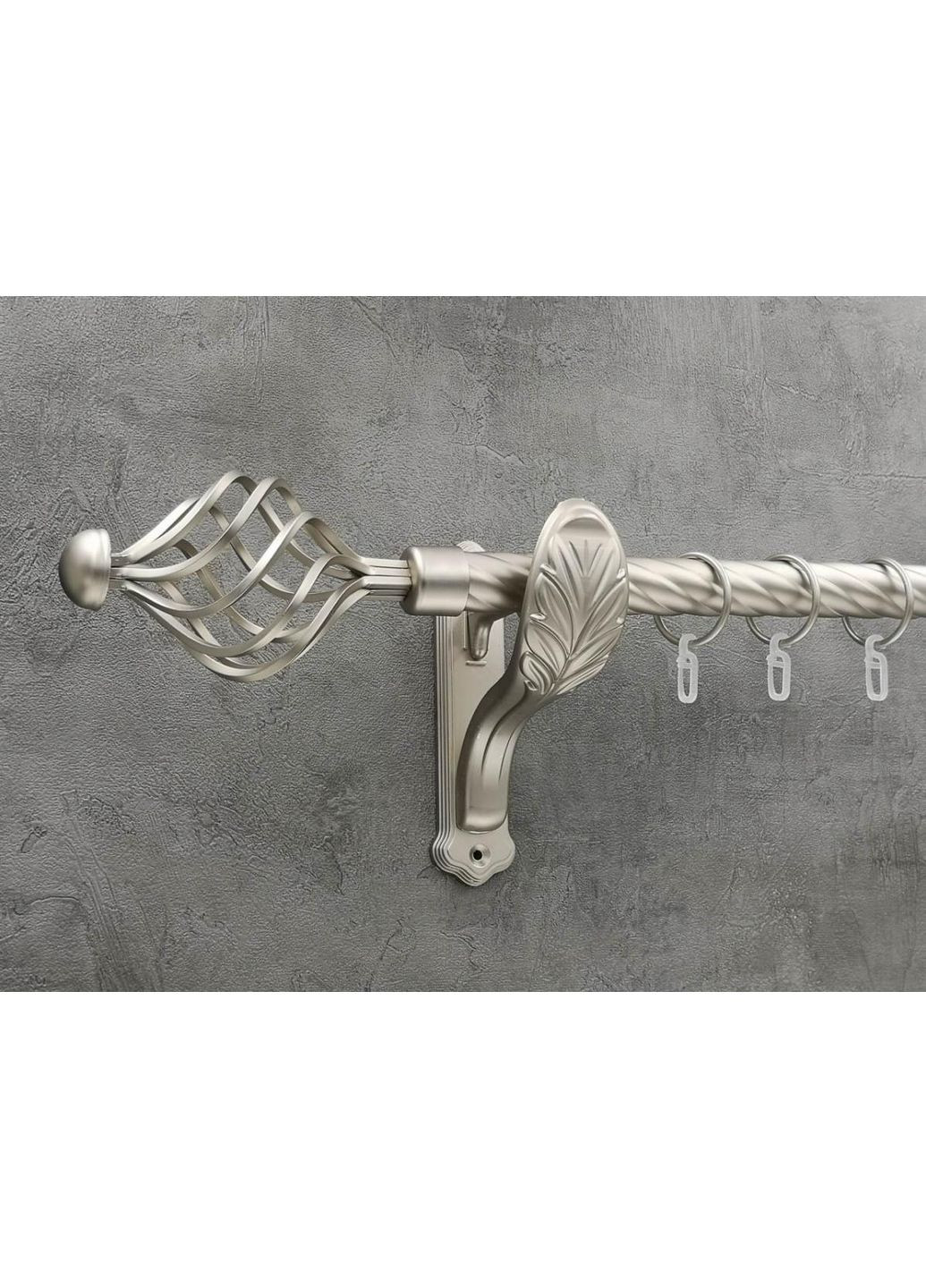 Карниз Арезо кручена штанга одинарний ретро 25 мм 400 см Сатин Quadrum (352782239)