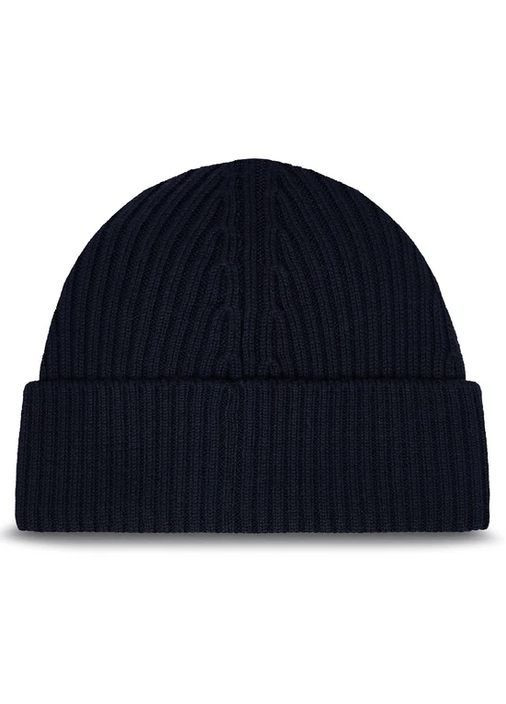 Шапка унисекс No Brand Lacoste Ribbed Wool Woven Patch Beanie Navy Marin (364666795)