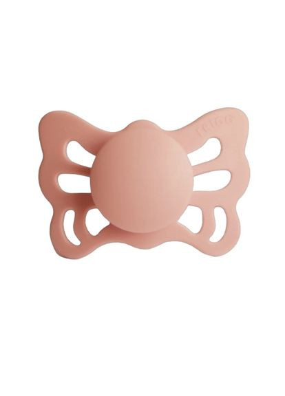 Пустышка силиконовая Butterfly Pretty in Peach, анатомическая, size 1, 0-6 мес., персиковый () FRIGG 001173 (354781573)