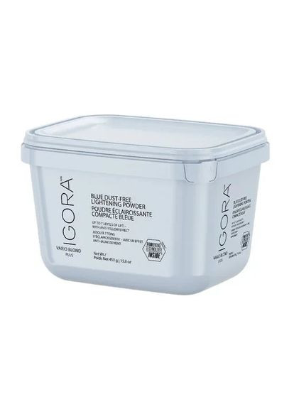 Блакитний освітлювальний порошок для волосся Igora Vario Blond Plus освітлення до 7 рівнів, 450 г Schwarzkopf Professional (372815726)