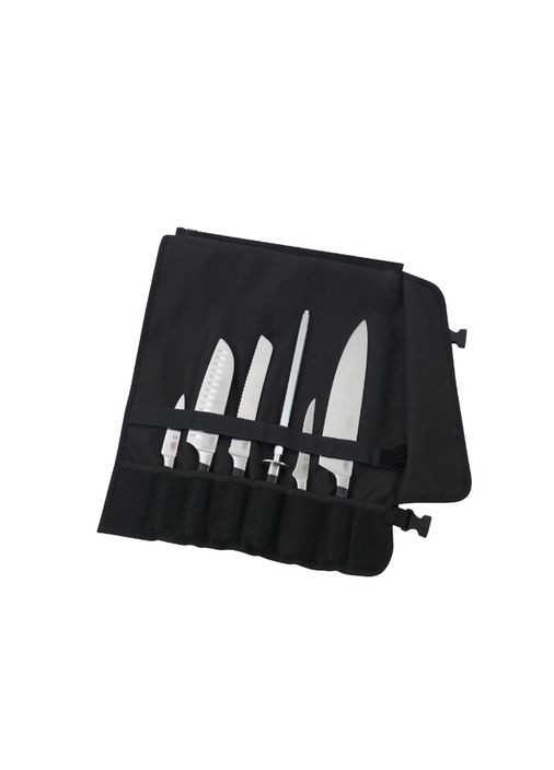 Профессиональный набор ножей для шеф-повара METRO Professional с сумкой 6 предметов No Brand серебряные,