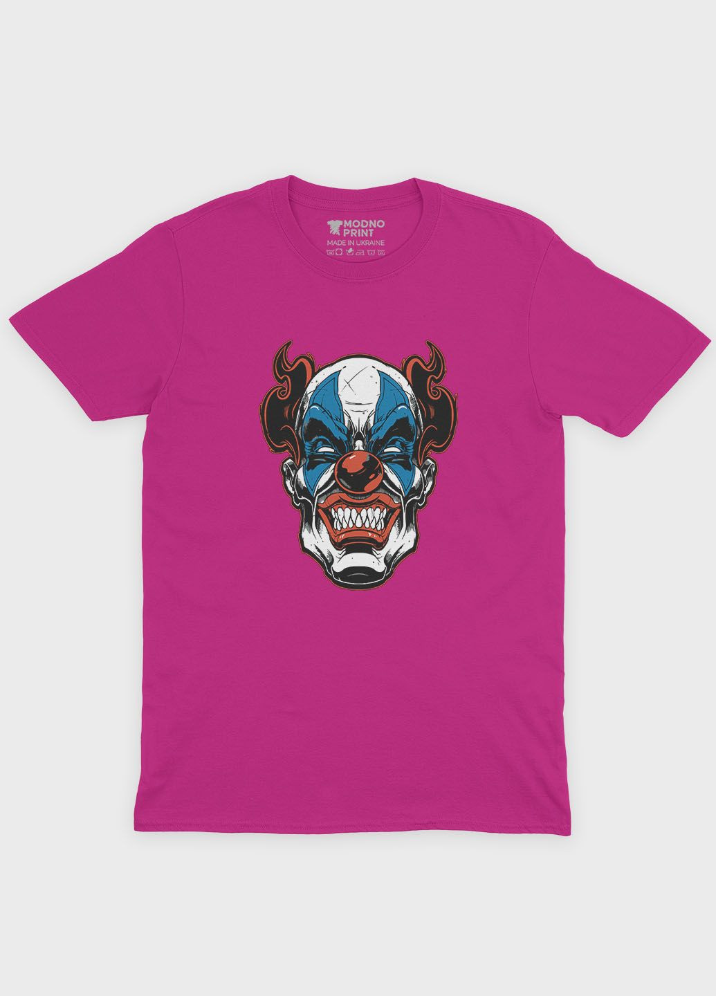 Рожева демісезонна футболка для дівчинки з принтом суперзлодія - джокер (ts001-1-fuxj-006-005-001-g) Modno