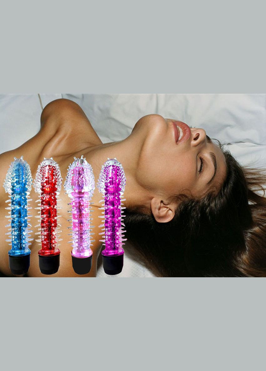 Силіконовий вагінально-анальний вібратор із шипами Червоний No Brand (340914392)