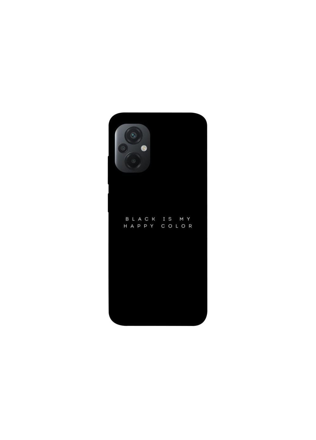 Чохол на Xiaomi Poco M5 Black color Frontalka (363881346)