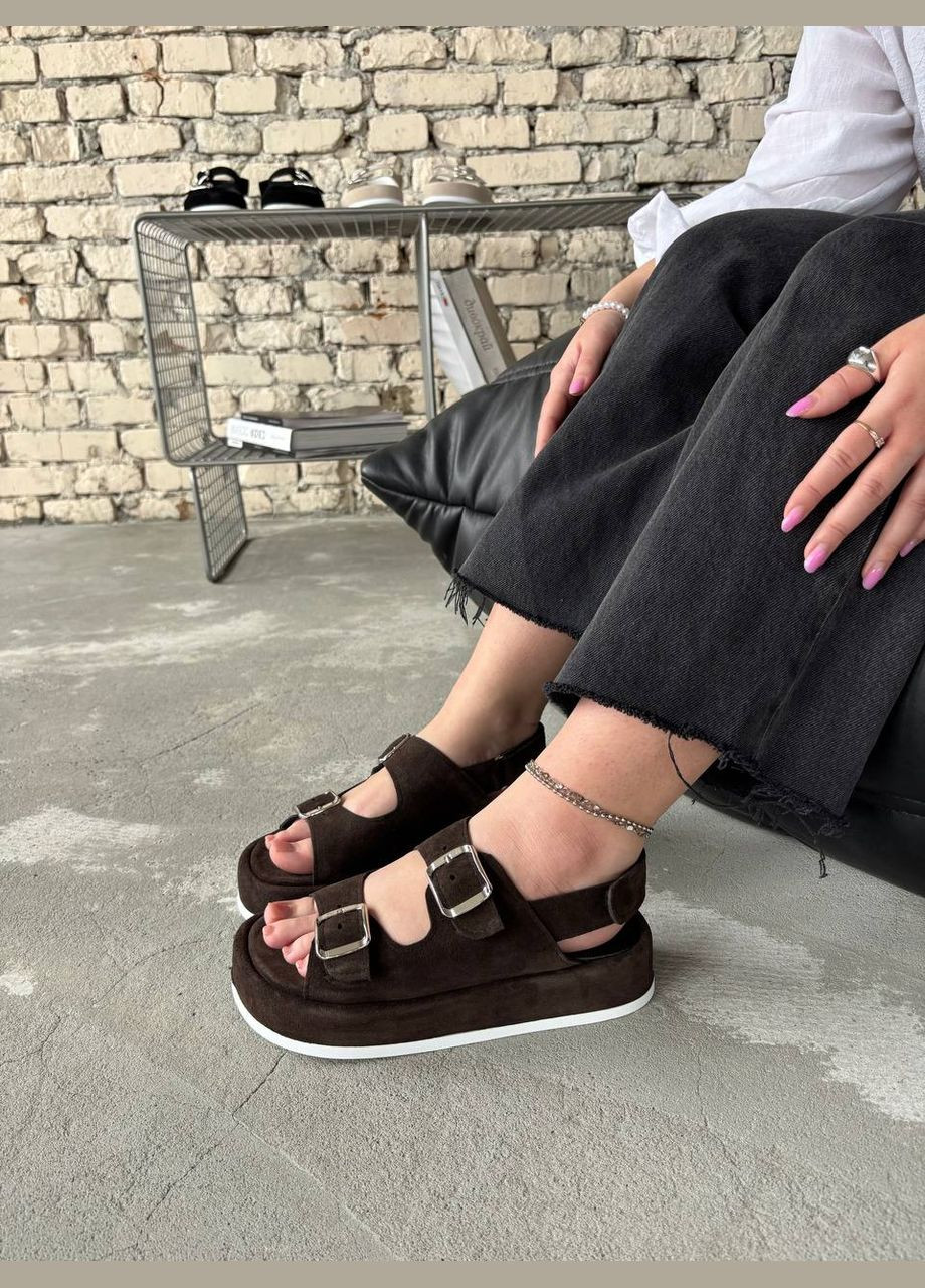 Босоніжки натуральні на платформі 4 см No Brand (334293303)