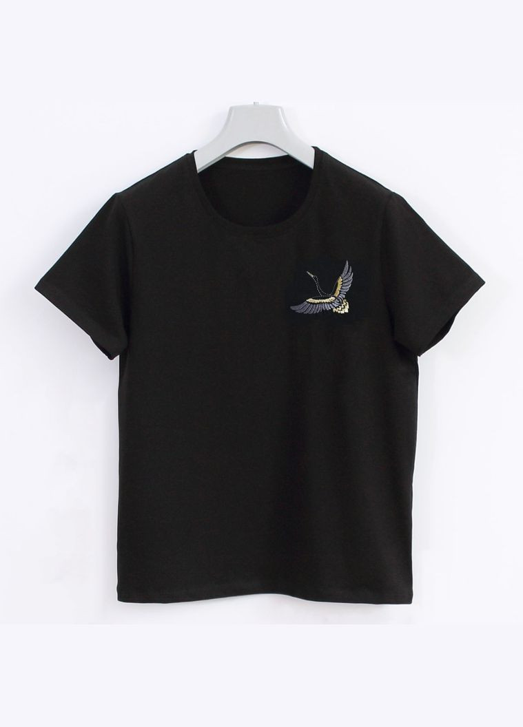 Женская футболка с аистом Ladan - (301026250)