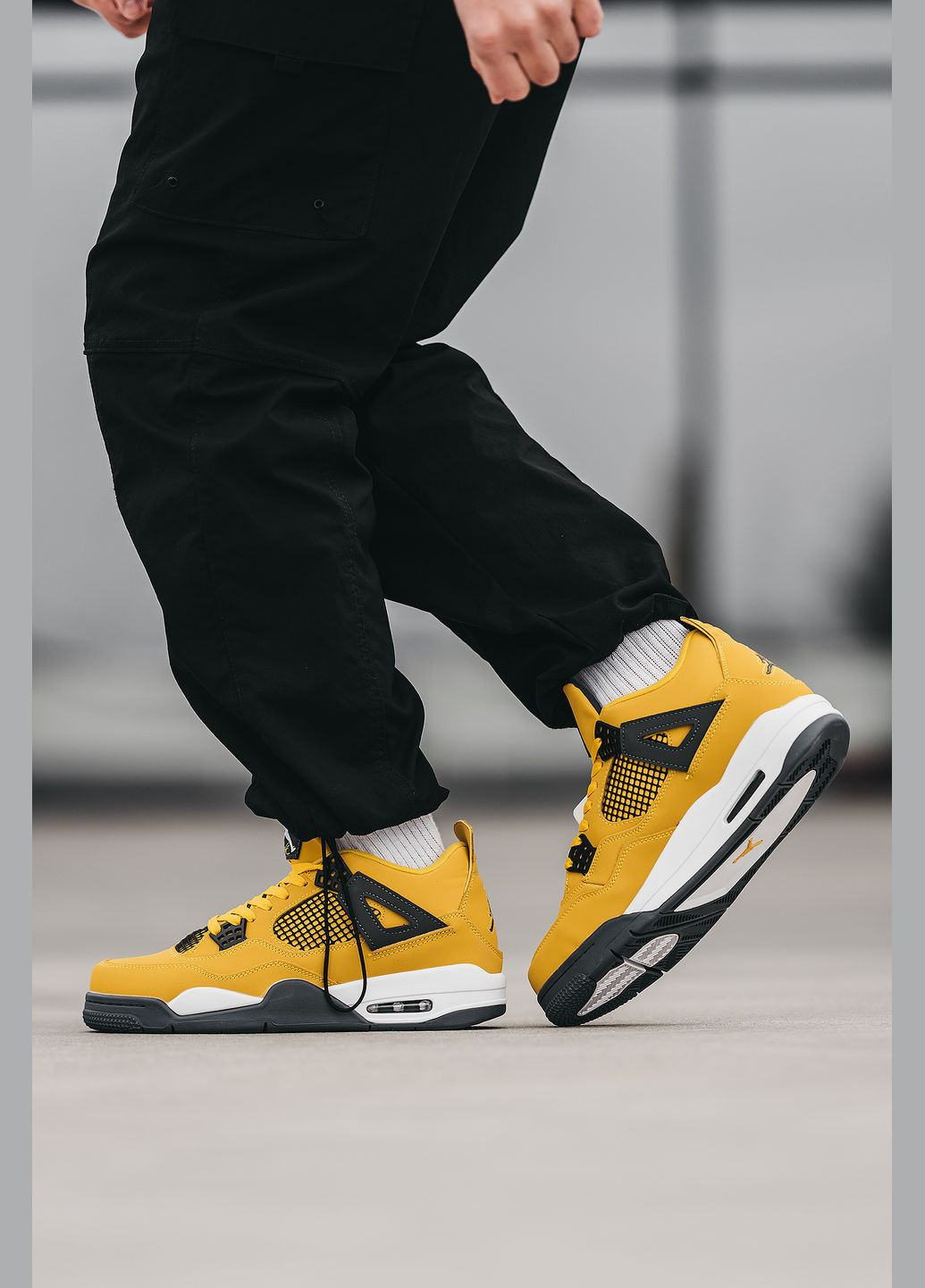 Кроссовки женские и мужские Nike Air Jordan 4 Retro SE yellow | Найк Аир Джордан 4 желтые No Brand жёлтые всесезоны (315006218)