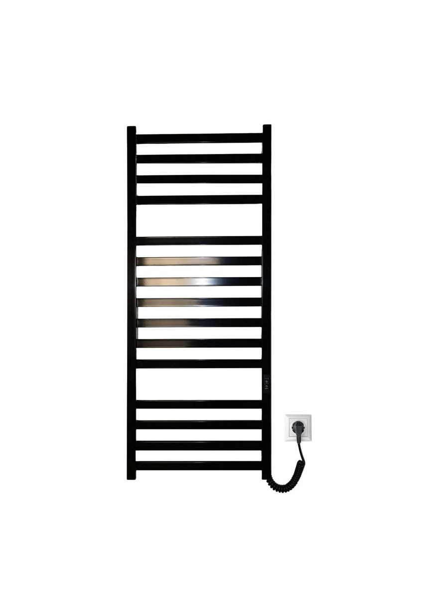Полотенцесушитель электрический с контроллером Черный глянец 1190*490 Carino RICARDO (367604633)