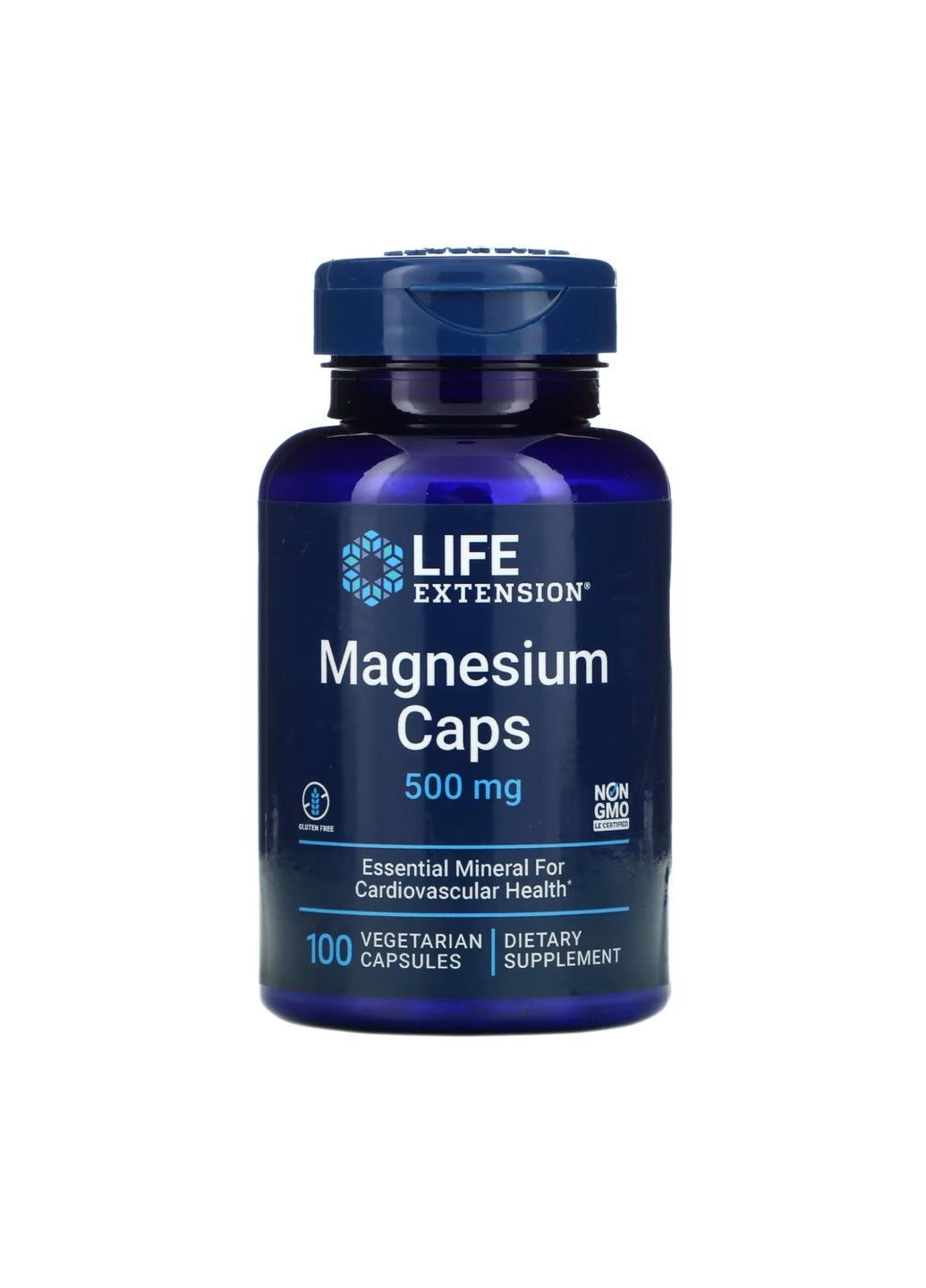 Магній Magnesium Caps 500мг - 100 вег.капсул Life Extension (285790101)