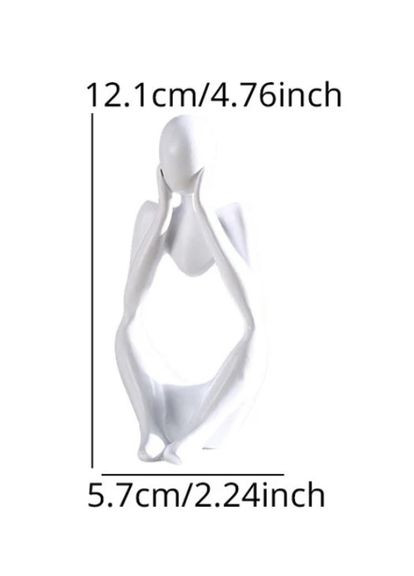 Мінімалістична абстрактна статуетка з каніфолю білого кольору No Brand (295058807)