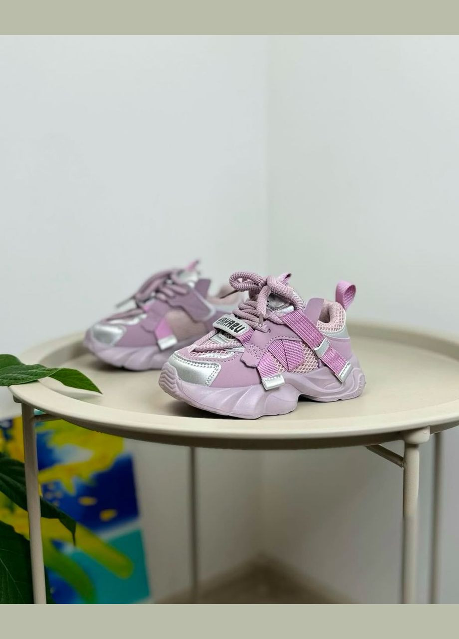 Рожеві всесезонні дитячі кросівки рожеві 1283 No Brand