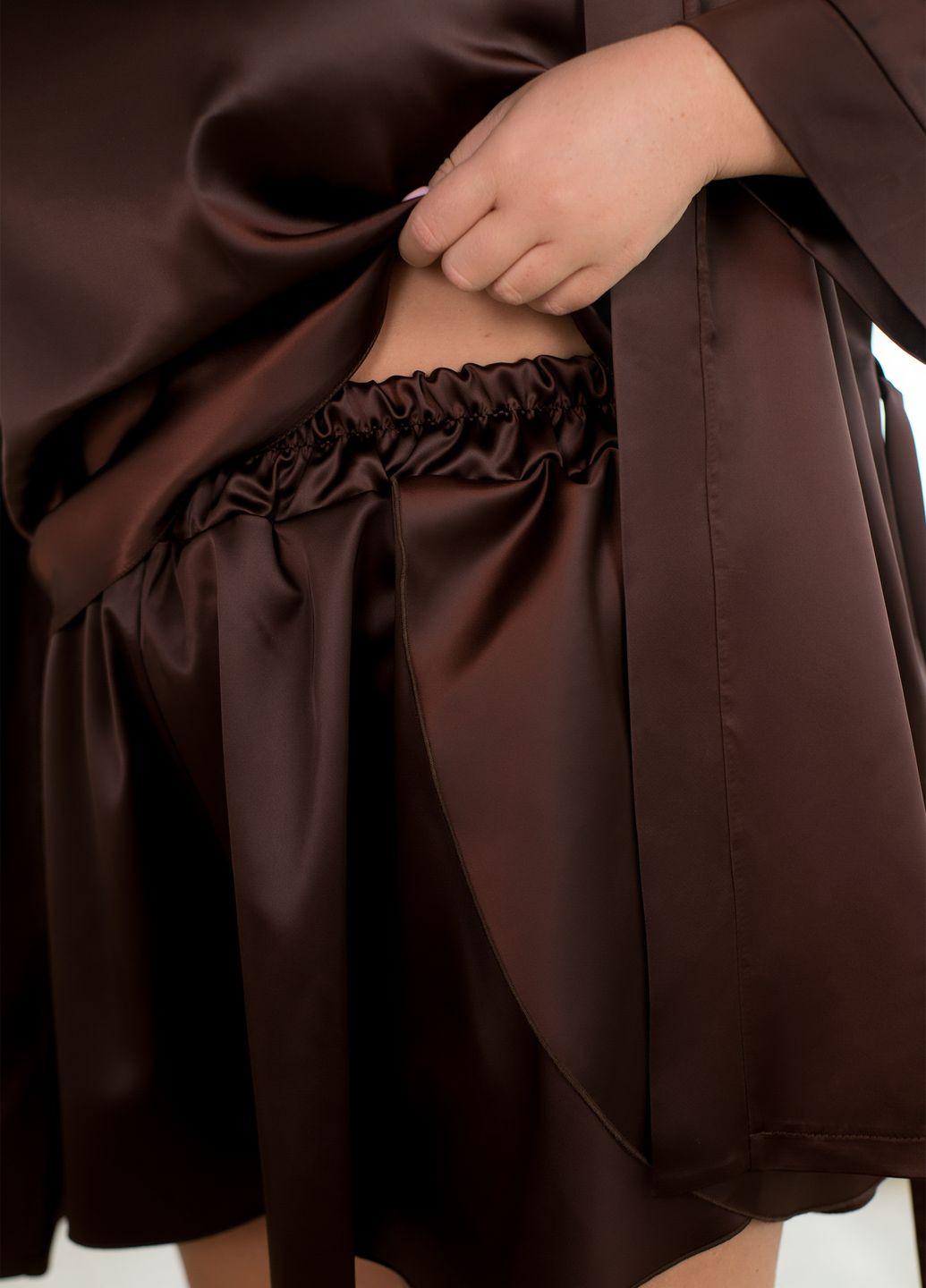 Коричневый демисезонный домашний комплект тройка No Brand