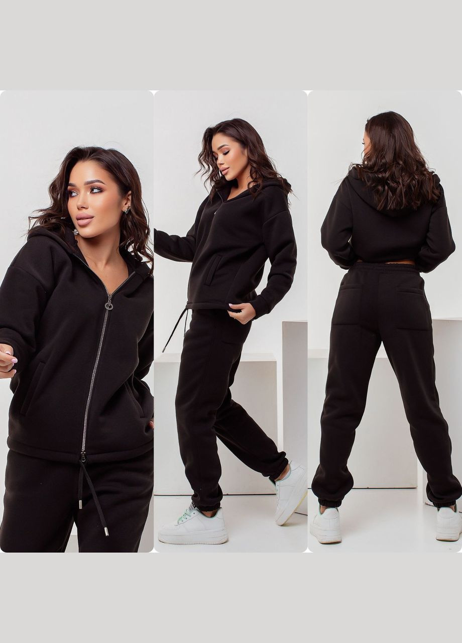 Спортивный костюм женский 103 зимний 46-48, Черный Sofia (267809977)