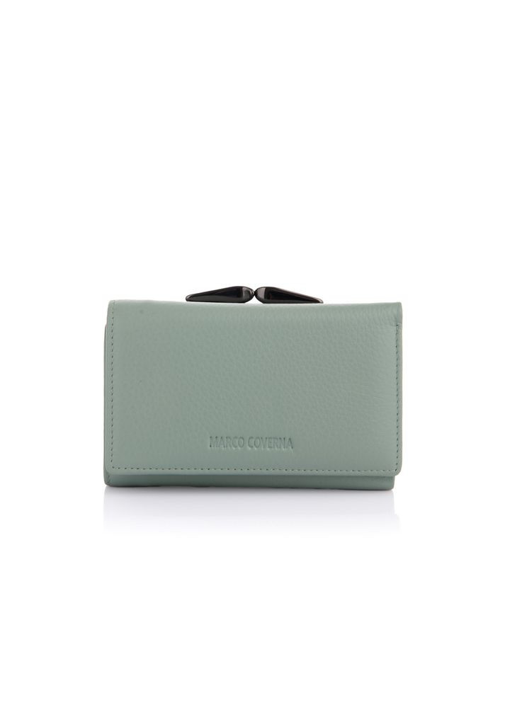 Стильный женский кошелёк из натуральной кожи W003 Light Green Marco Coverna (303832019)