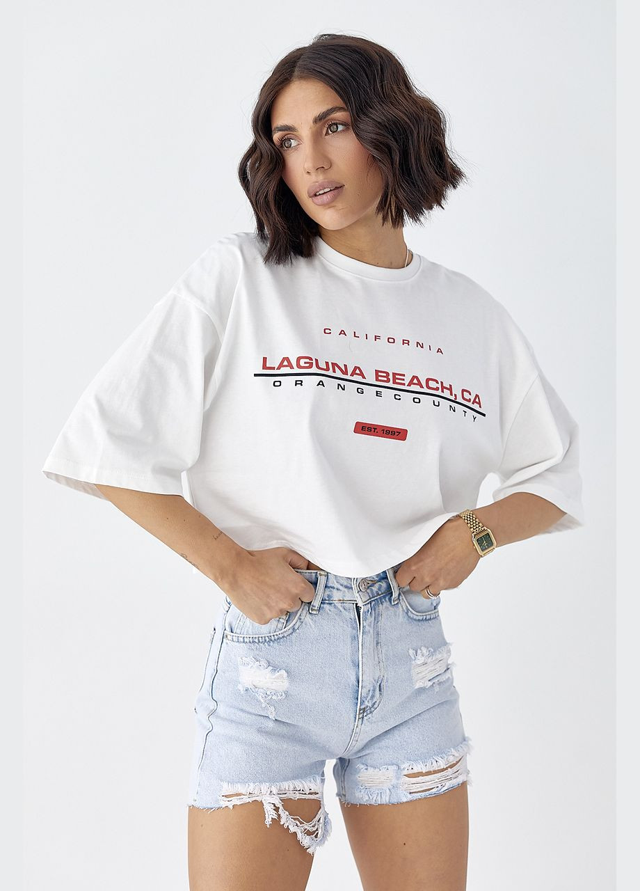 Укорочена футболка вільного крою Lurex - (330357678)