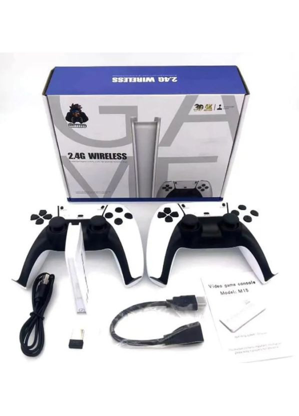 Игровая приставка консоль M15 Plus 64Gb 4K Game Stick 3D с двумя беспроводными джойстиками (2390000010) No Brand (340912483)