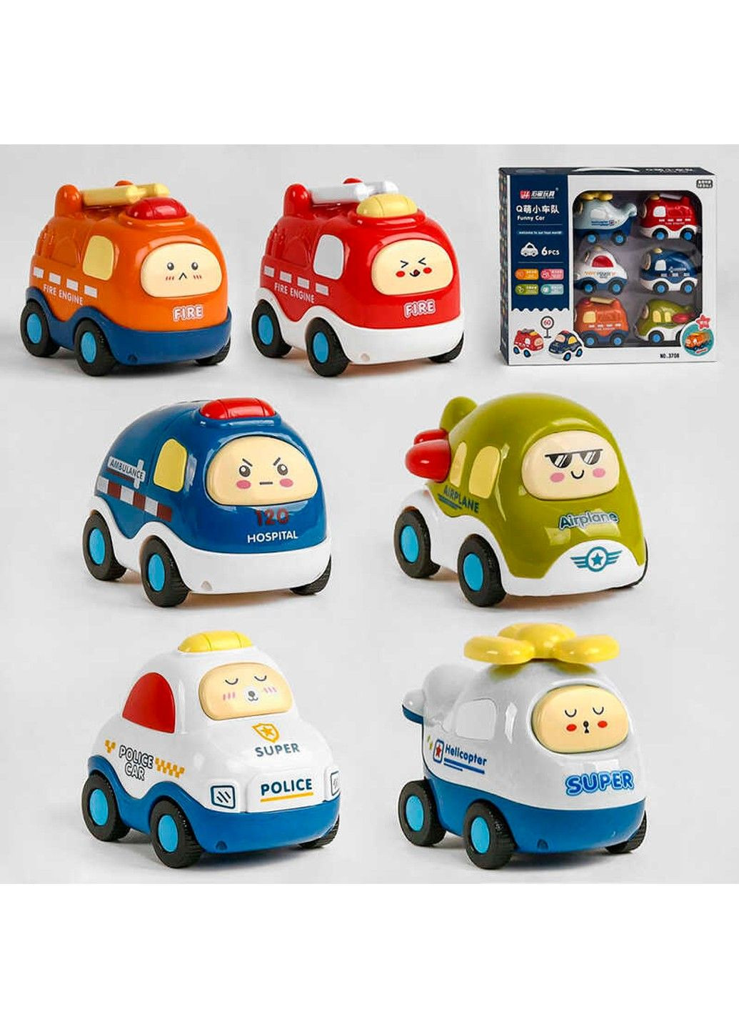 Набор инерционных машинок (3708) No Brand (322301010)