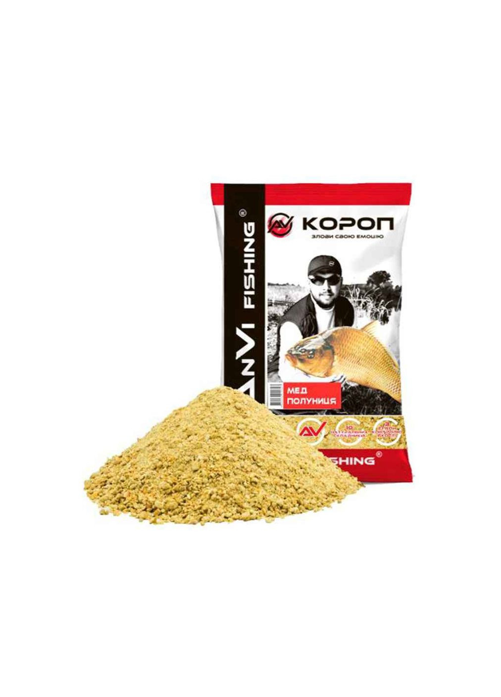 Принада МЕД/ПОЛУНИЦЯ 1кг для лову риби Короп AnVi Fishing (362451360)