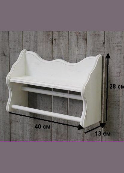 Полиця для ванної з дерева Зонтра зефір (ВНП-003820) No Brand (328090815)