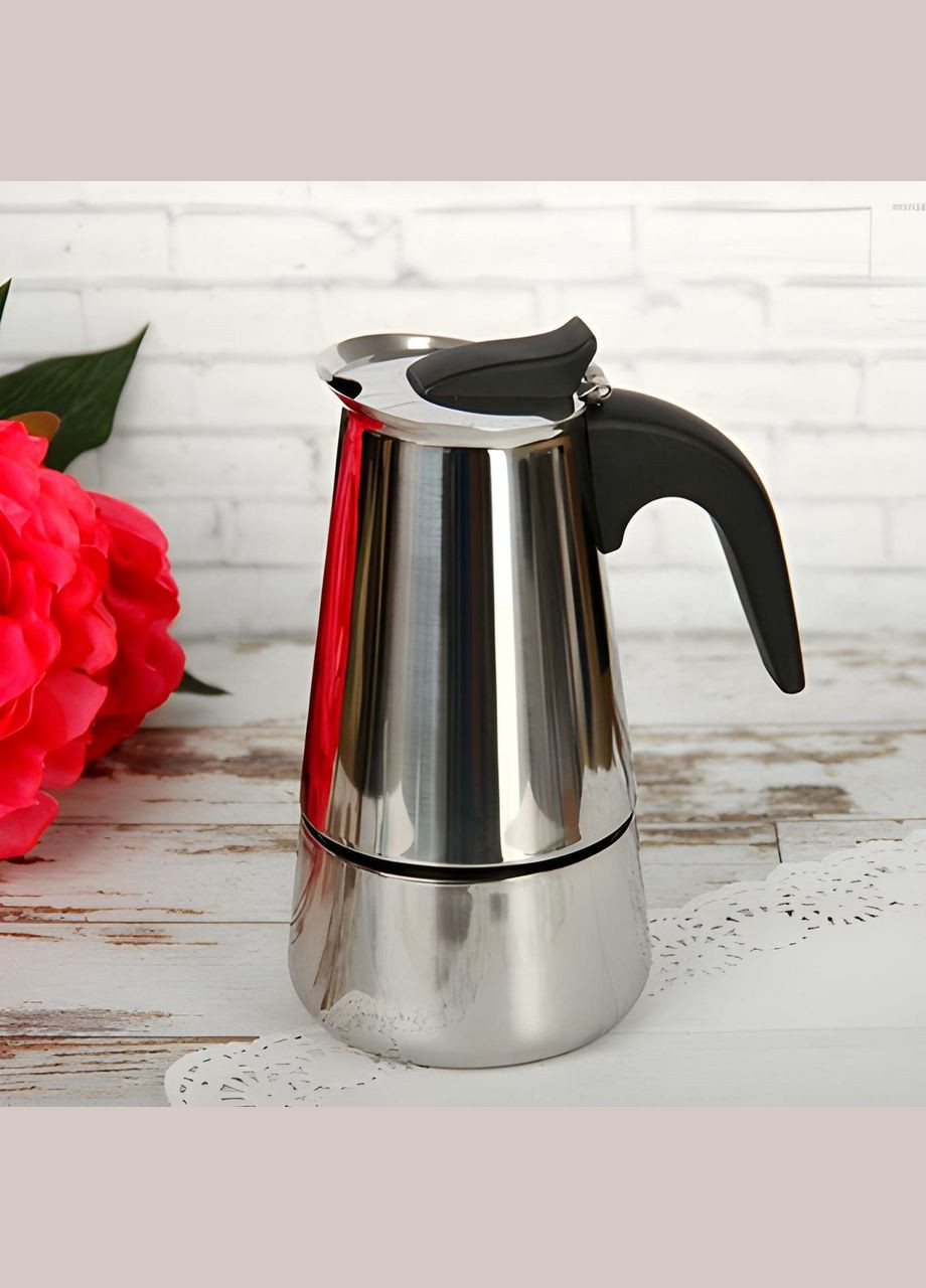 Гейзерна кавоварка з нержавіючої сталі на 4 порції (2087) A-Plus (315132819)