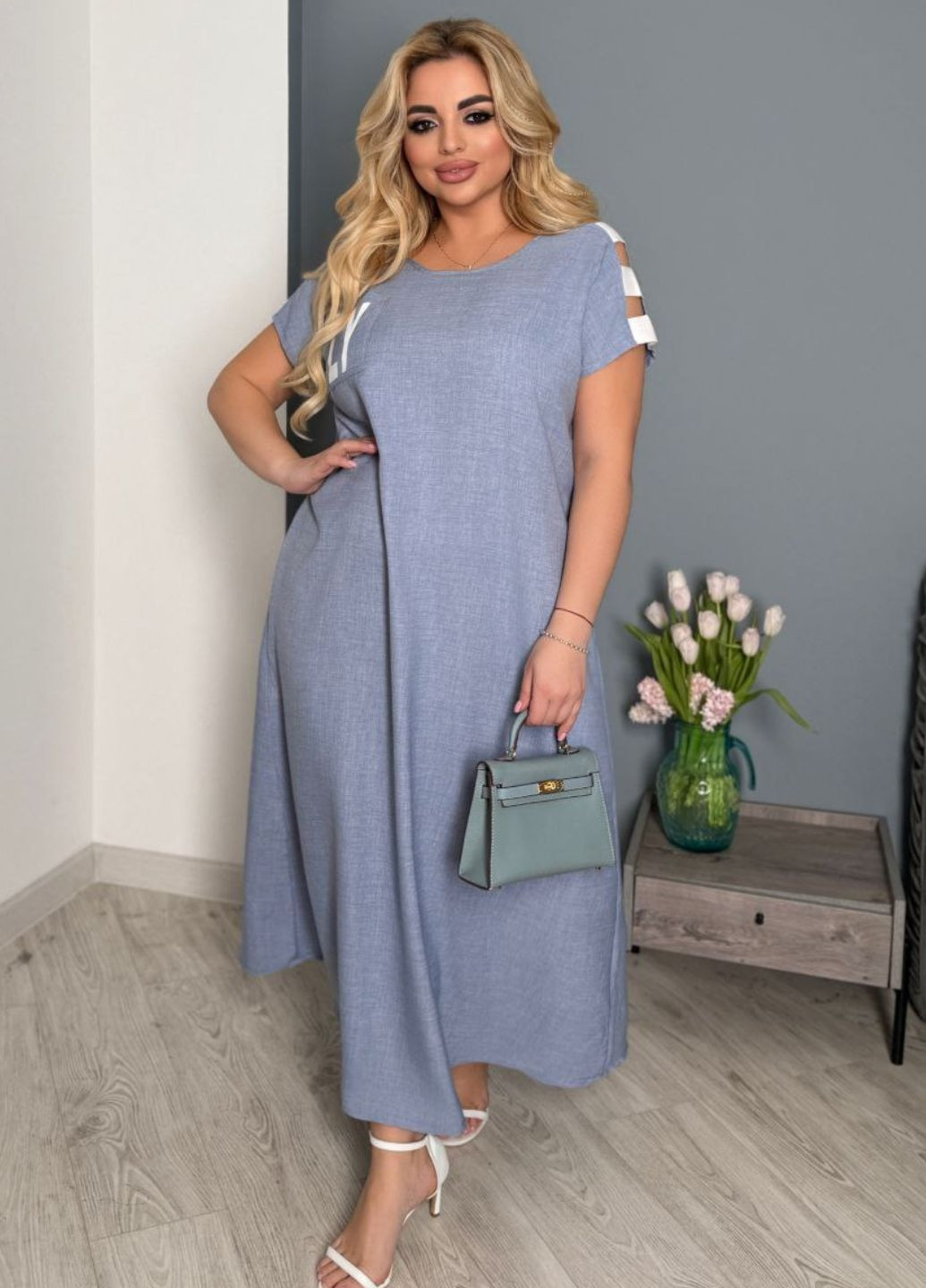 М'ятна повсякденний сукня максі вільного крою Tik-Tak