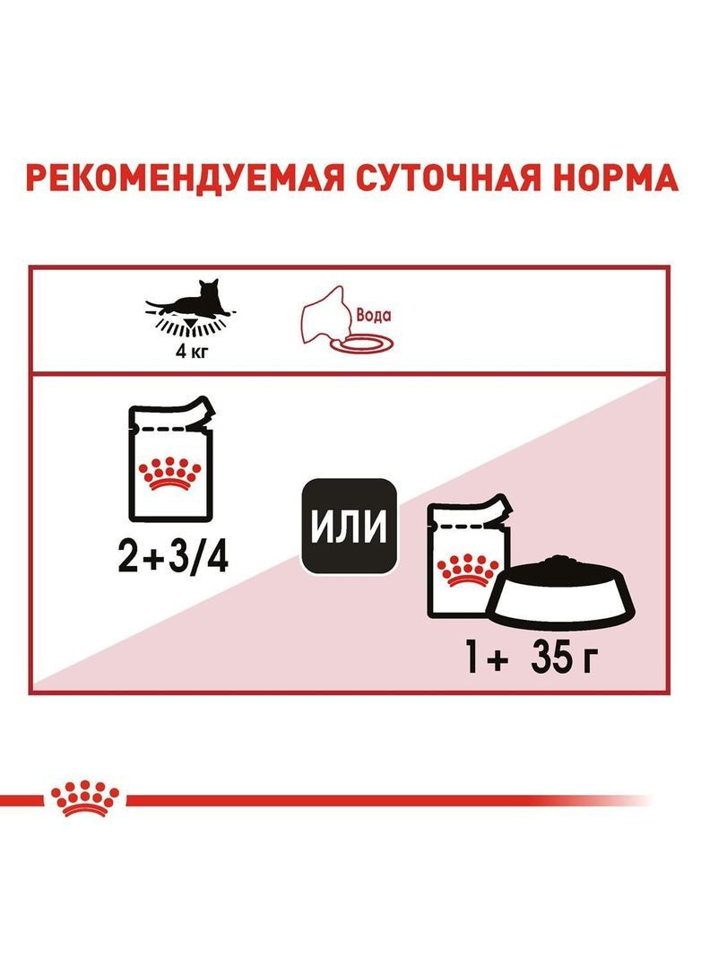 ПАК.Влажный корм INSTINCTIVE LOAF (Паштет) для взрослых кошек 12шт по 85 г Royal Canin (362488572)
