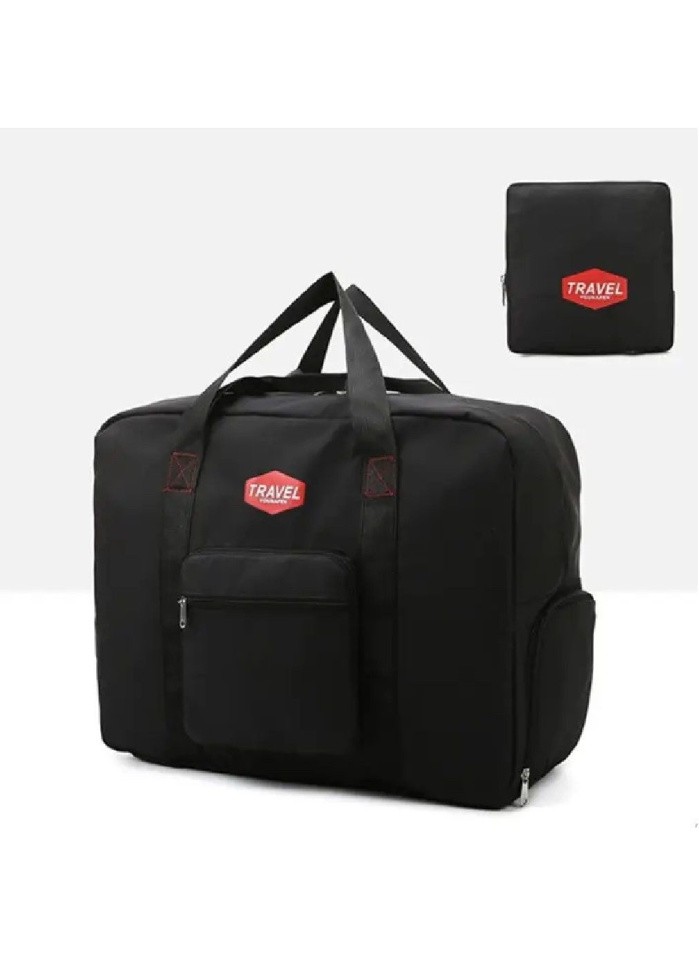 Дорожня сумка трансформер для поїздок подорожей із тканинними ручками 4 штуки 54х40х20 см 43,2 літра (479750-Prob) Чорна Unbranded (323190381)