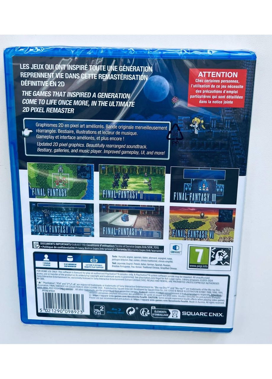Final Fantasy I-VI Collection Anniversary Edition, російські субтитри - диск для PlayStation 4 Sony (365438609)