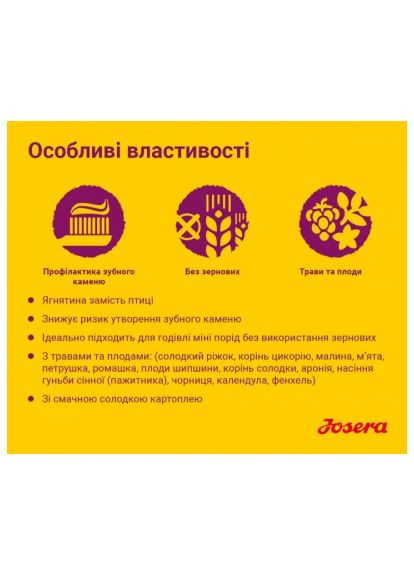 Сухой корм для собак (4032254745174) Josera Mini Deluxe 900 г (370016851)