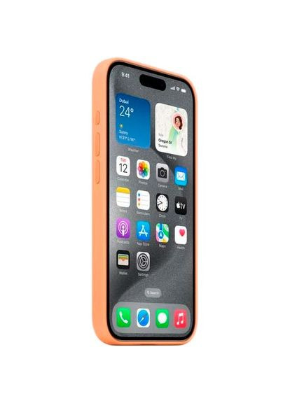 Чехол для iPhone 15 Pro Silicone Case с MagSafe Orange Sorbet (MT1H3ZM/A) Apple (316696504)