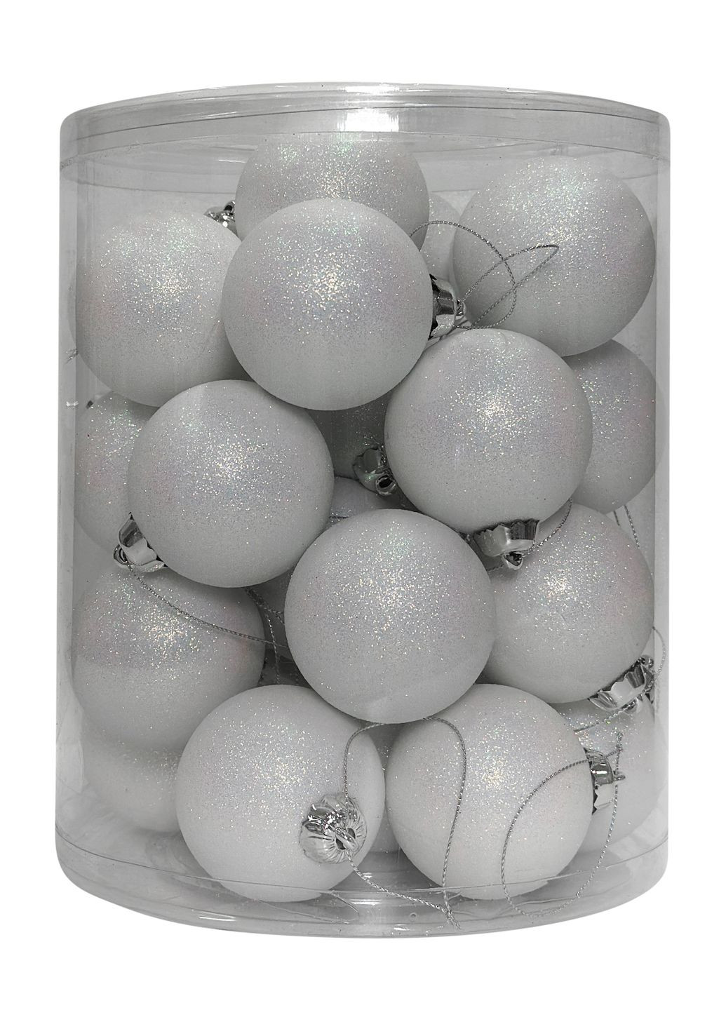 Новогодний набор ёлочных шаров №119 белые шары 6 см – 28 шт MIS LT (365627573)