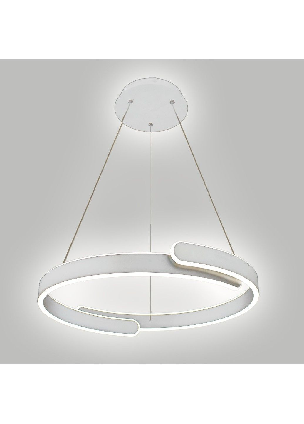 Смарт люстра управляемая светодиодная подвесная HIPPO 90 Вт 500x1200 мм Белая ESLLSE (338618063)