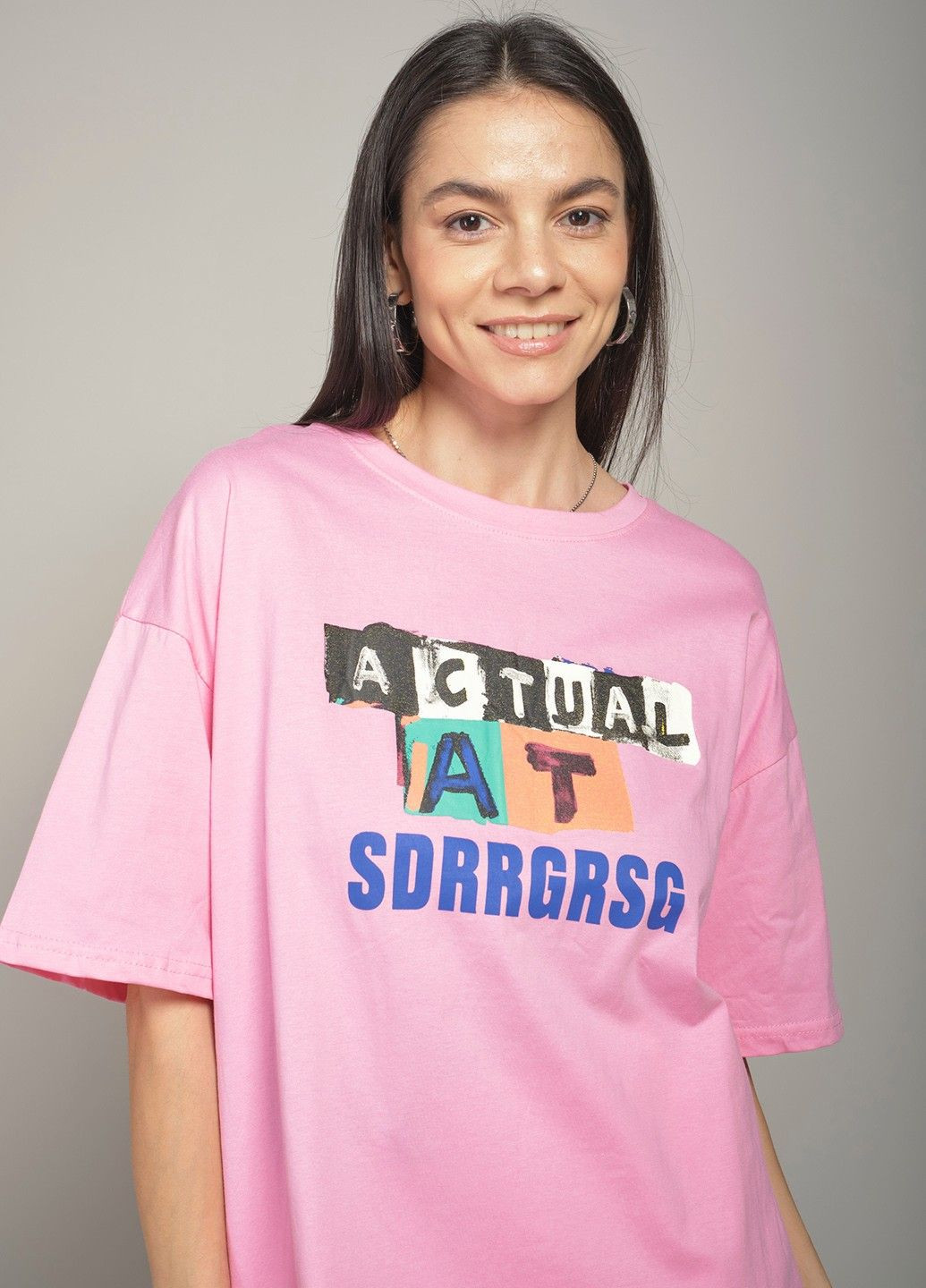 Футболка жіноча T23-1 рожева з принтом 343990 Power - (296777413)