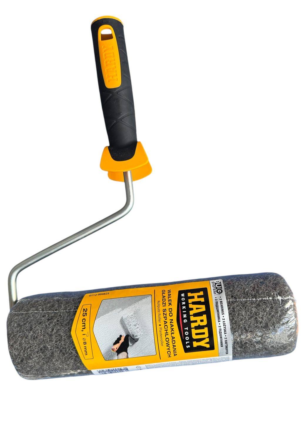 Валик для шпаклівки 25 см з ручкою 2 підшипника нейлоновий (арт. 0111-994825) Hardy (360880321)