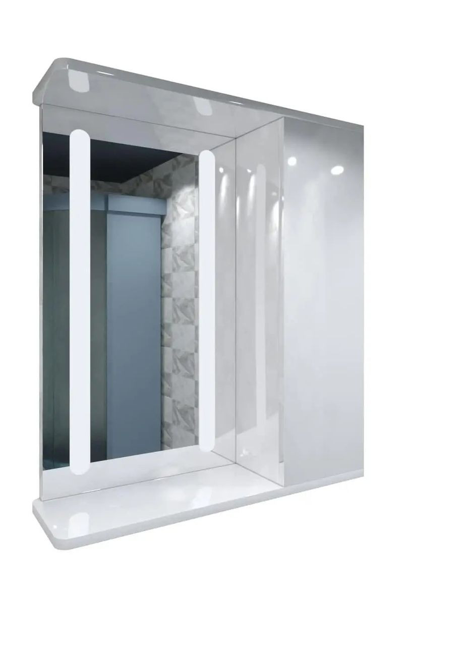 Зеркальный шкаф ШК15 с LED подсветкой 600х700х160 мм дверца справа No Brand (313594809)
