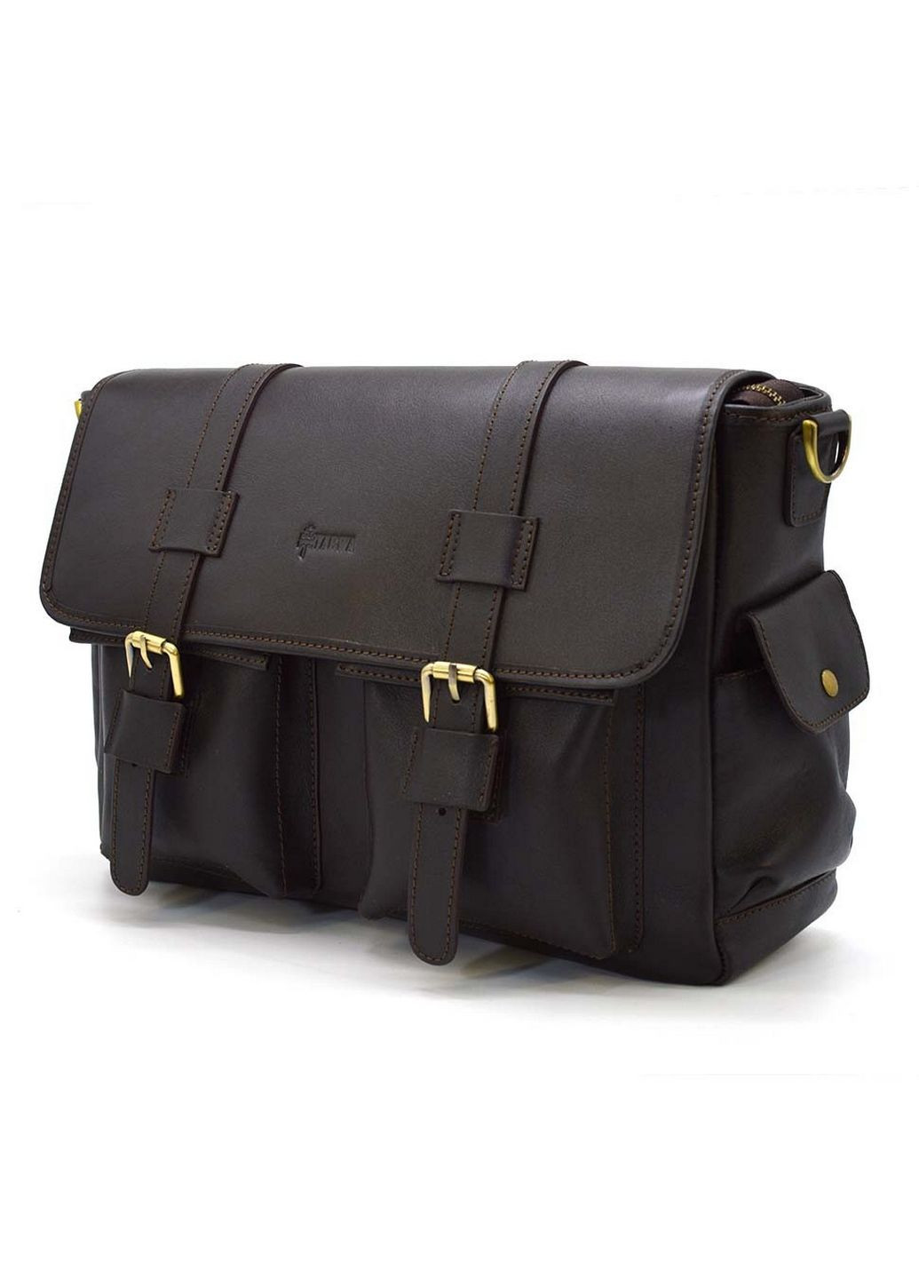 Мужская кожаная сумка через плечо 27х39х12 см TARWA (315873541)