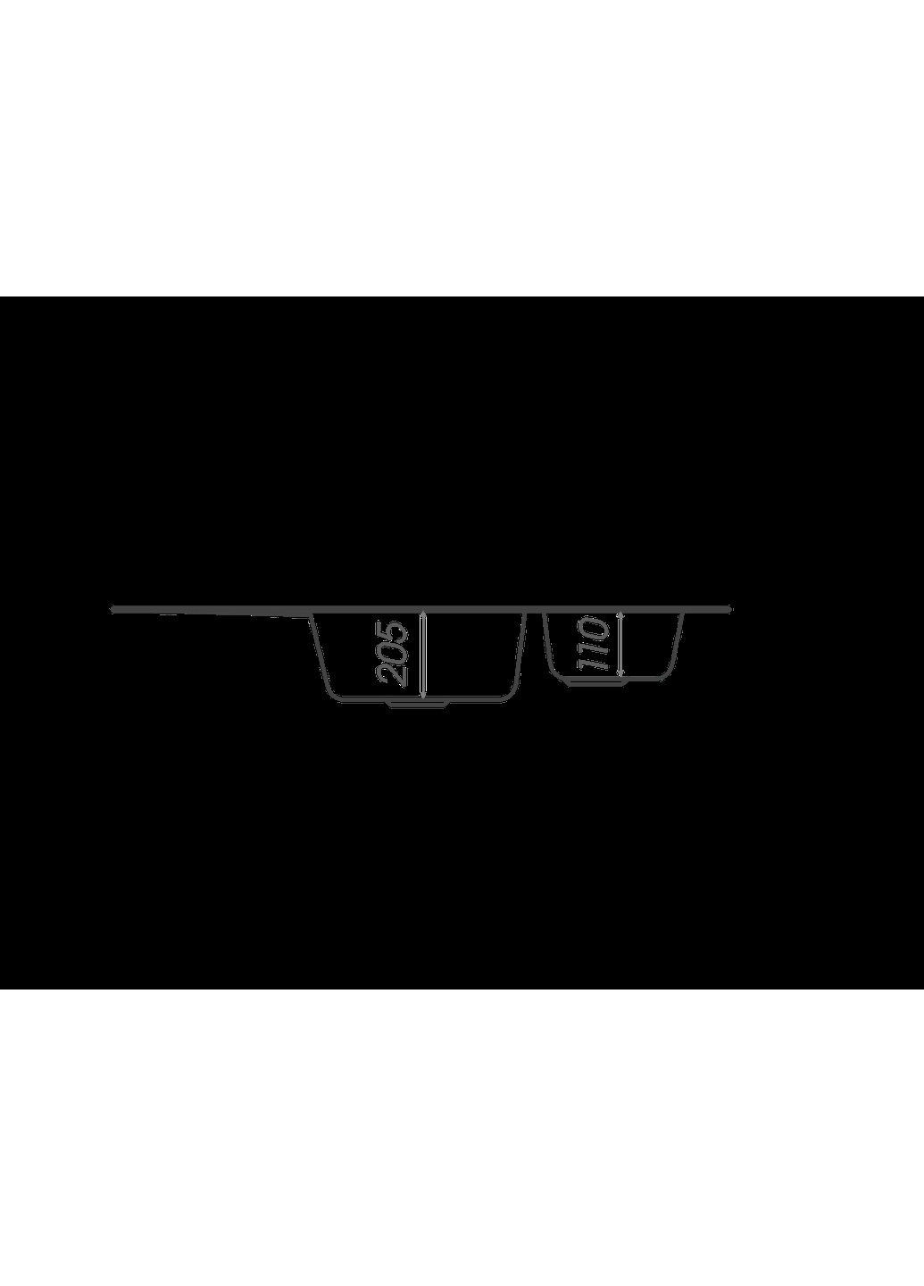 Гранітна мийка для кухні 9950 PANDORA матова Біла Platinum (336932896)