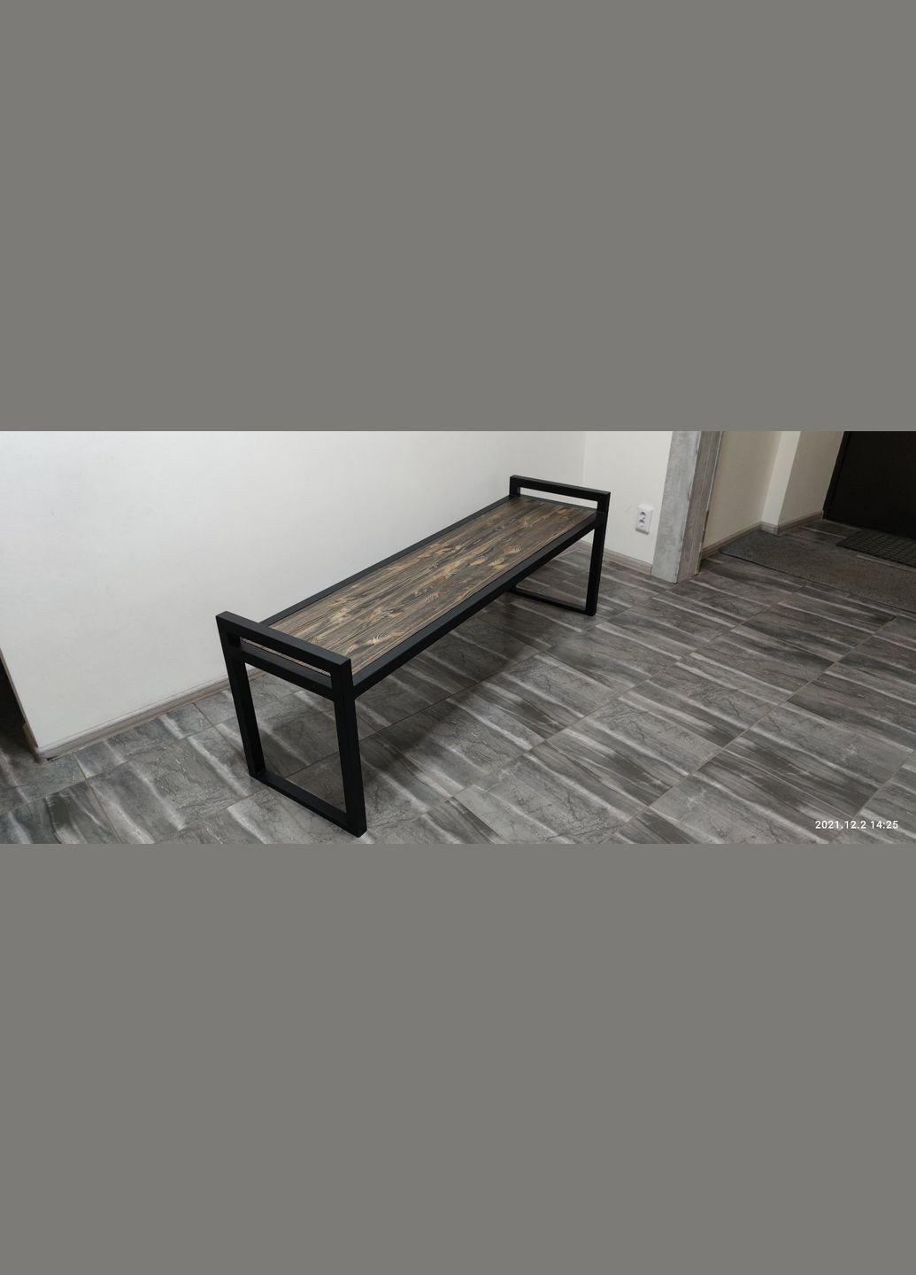 Скамейка лофт графит 168х39х45см. Троян (346532855)