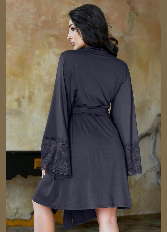 Халат с широкими рукавами Leinle 1566/60027 gray (301792597)