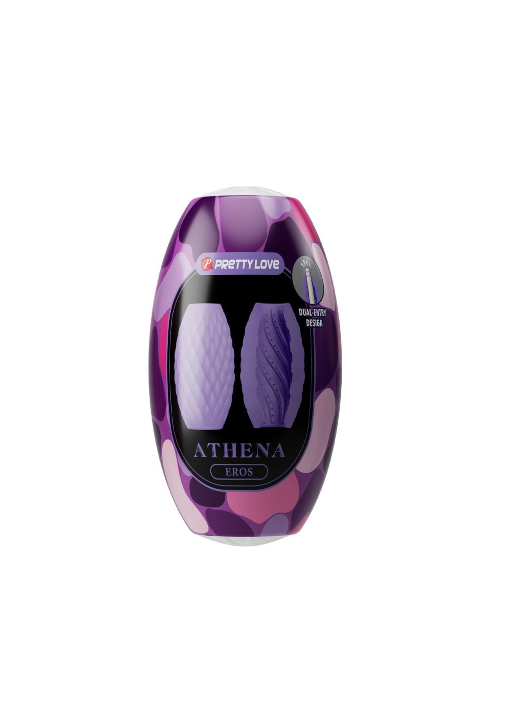 Мастурбатор яйце Athena Eros фіолет, 7.6 х 4.2 см Pretty Love (361670017)