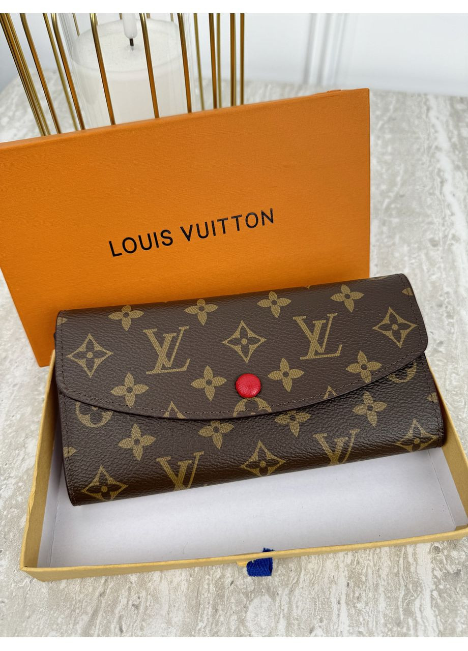 Женский кошелеккоричневый+ красный конверт большой No Brand (369935680)