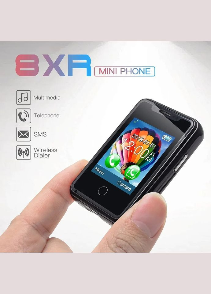 Міні мобільний телефон AIEK BM 8XR 2SIM Mini Gold Home (288578991)