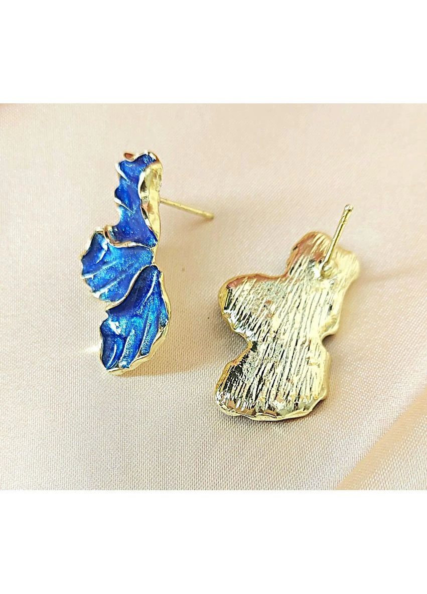 Сережки біжутерія яскраві сині пелюстки No Brand (353968766)